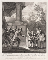 KG 12981
<br/>
Rancune knipt de vastzittende hoed van Ragotin los
<br/>
<em>Oudry, Jean-Baptiste (1686-1755)</em>